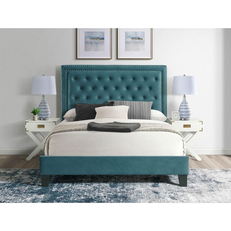  Elements International Tiffany Full Bed in Broadway Marine Blue IMAGE 6