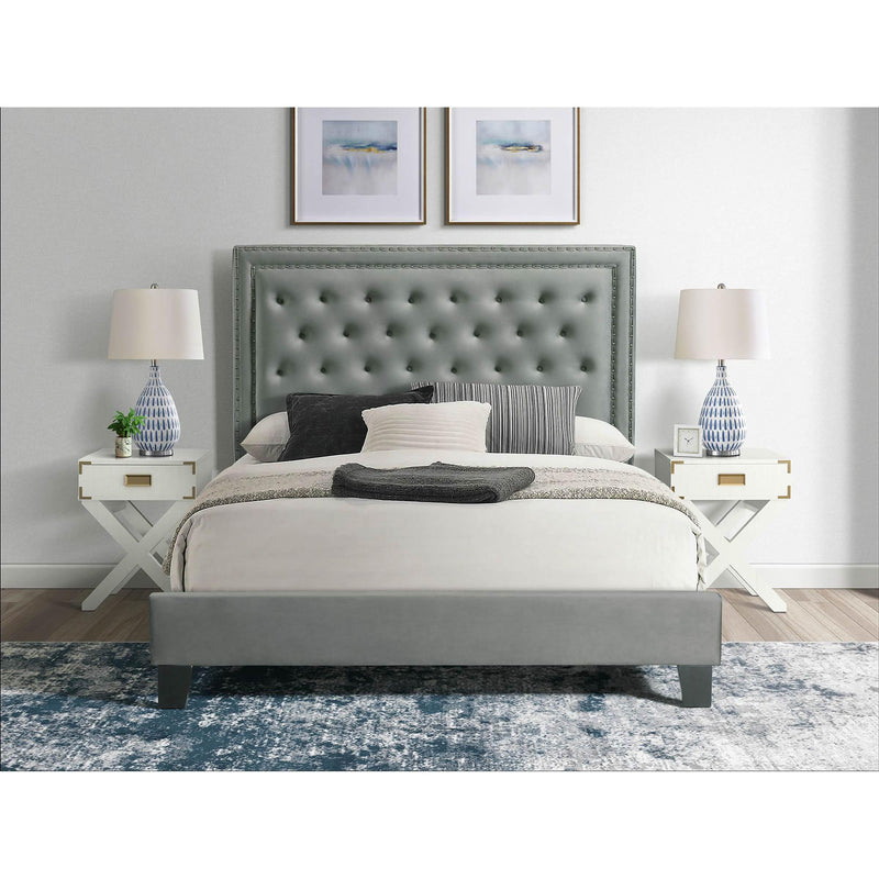  Elements International Tiffany Full Bed in Broadway Gun Metal IMAGE 6
