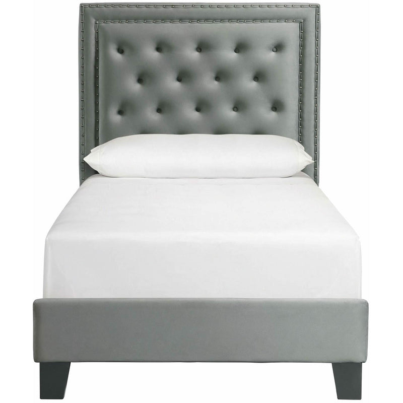  Elements International Tiffany Twin Bed in Broadway Gun Metal IMAGE 2