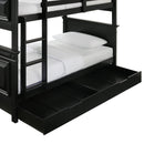  Elements International Calloway Twin over Full Bunk Bed with Trundle in Antique Black IMAGE 6