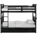  Elements International Calloway Twin over Twin Bunk Bed with Trundle in Antique Black IMAGE 2
