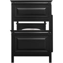  Elements International Calloway Twin over Twin Bunk Bed with Trundle in Antique Black IMAGE 3