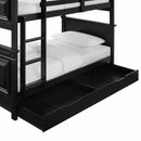  Elements International Calloway Twin over Twin Bunk Bed with Trundle in Antique Black IMAGE 5
