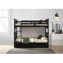  Elements International Calloway Twin over Twin Bunk Bed with Trundle in Antique Black IMAGE 6