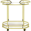  Elements International Bales Bar Cart (Brass) IMAGE 1