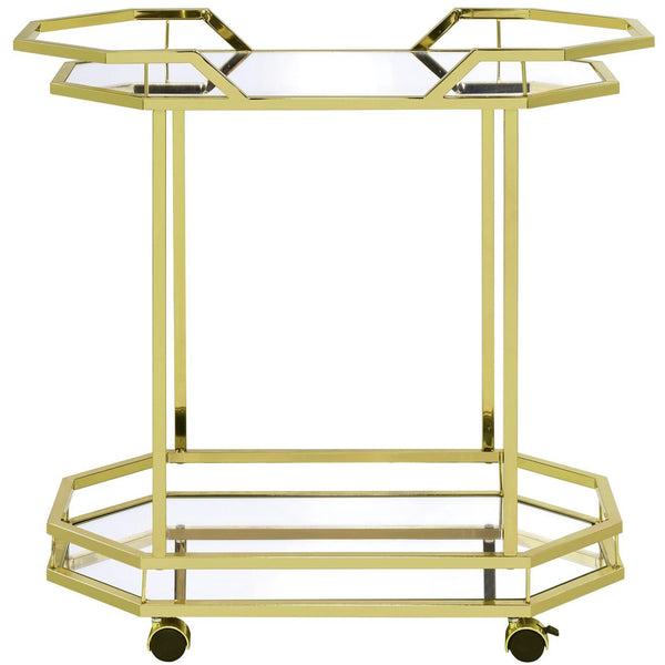  Elements International Bales Bar Cart (Brass) IMAGE 1