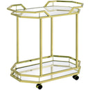  Elements International Bales Bar Cart (Brass) IMAGE 2