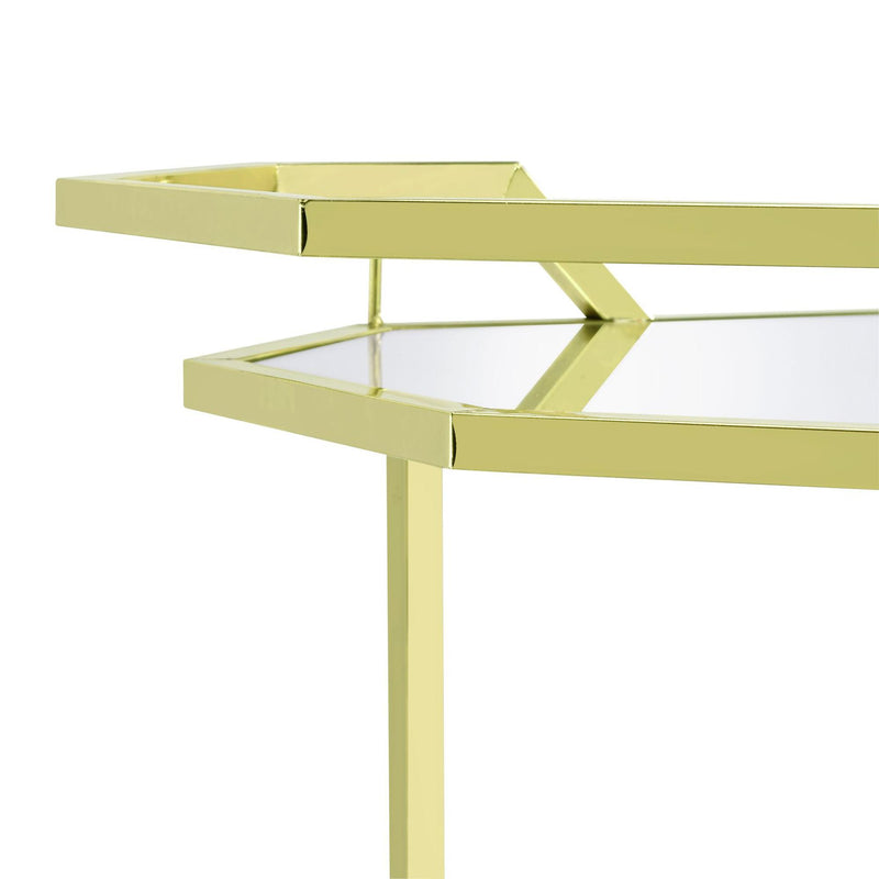  Elements International Bales Bar Cart (Brass) IMAGE 4