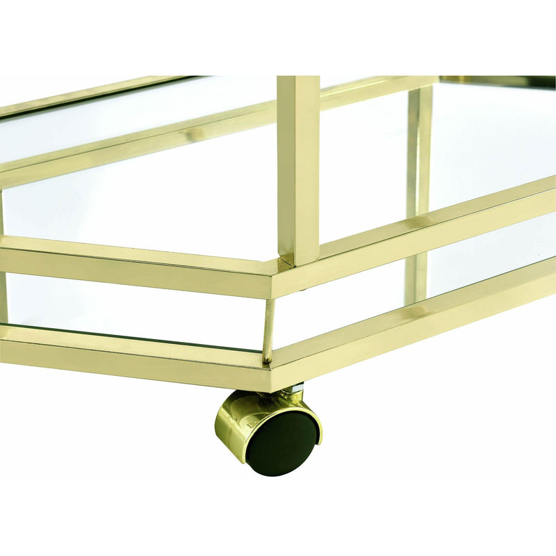  Elements International Bales Bar Cart (Brass) IMAGE 5