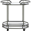  Elements International Bales Bar Cart (Nickel) IMAGE 1