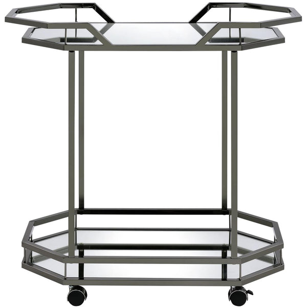  Elements International Bales Bar Cart (Nickel) IMAGE 1