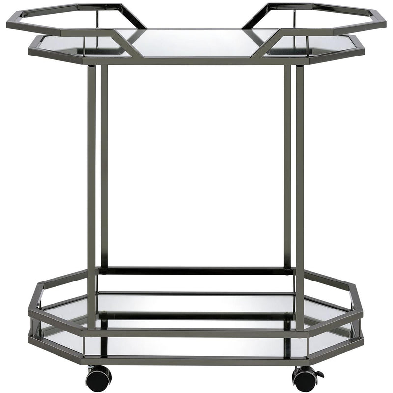  Elements International Bales Bar Cart (Nickel) IMAGE 1