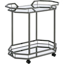  Elements International Bales Bar Cart (Nickel) IMAGE 2