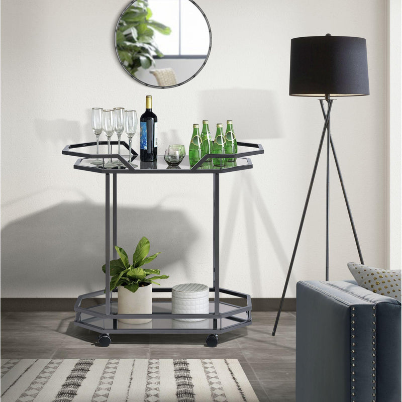  Elements International Bales Bar Cart (Nickel) IMAGE 6