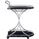  Elements International Arguila Bar Cart (Black) IMAGE 1