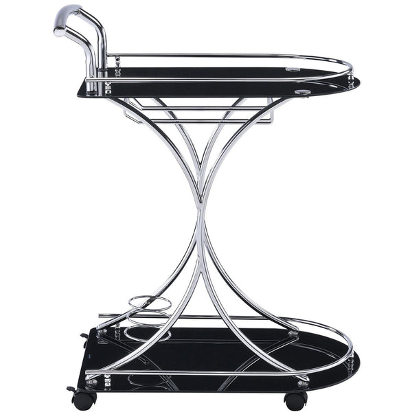  Elements International Arguila Bar Cart (Black) IMAGE 1