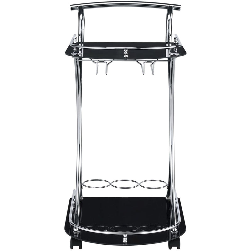  Elements International Arguila Bar Cart (Black) IMAGE 3