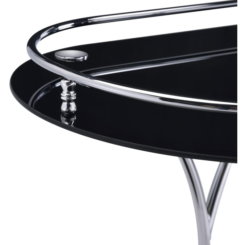  Elements International Arguila Bar Cart (Black) IMAGE 5
