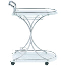 Elements International Arguila Bar Cart (White) IMAGE 1