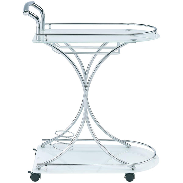  Elements International Arguila Bar Cart (White) IMAGE 1