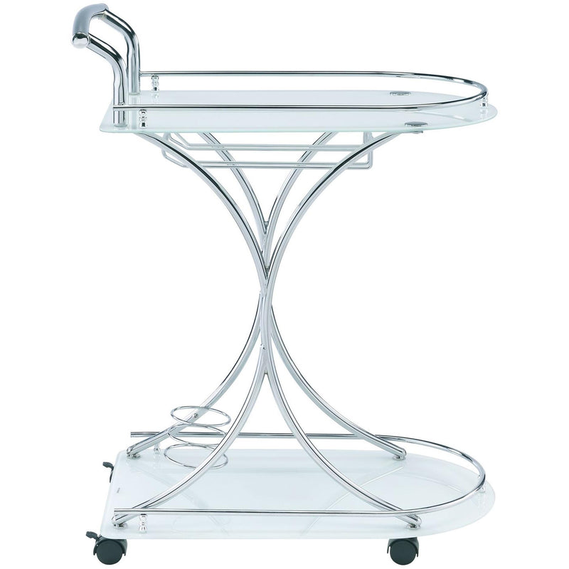  Elements International Arguila Bar Cart (White) IMAGE 1