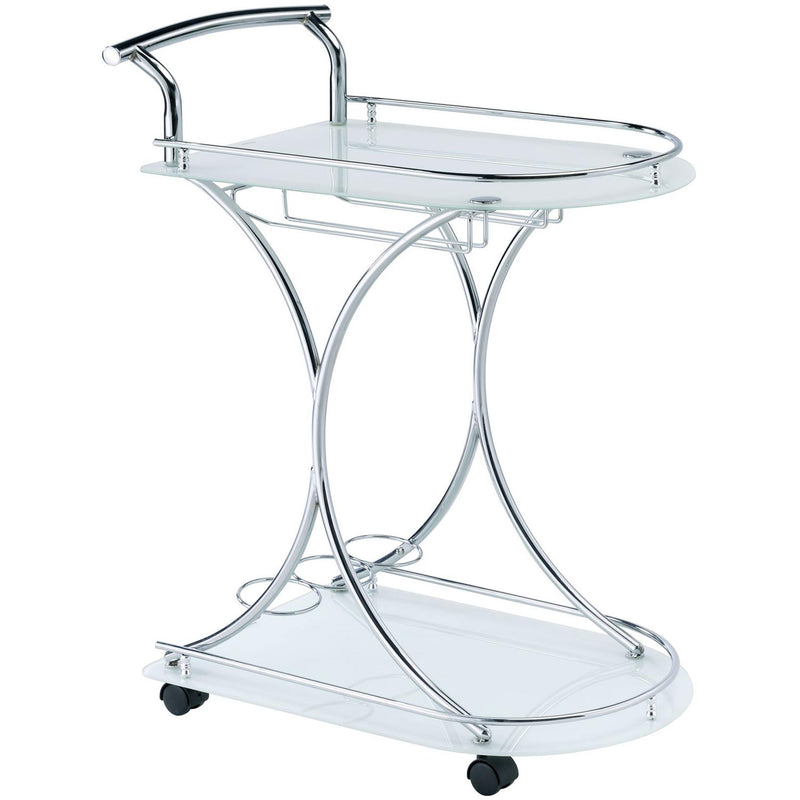  Elements International Arguila Bar Cart (White) IMAGE 2