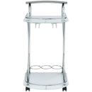  Elements International Arguila Bar Cart (White) IMAGE 3
