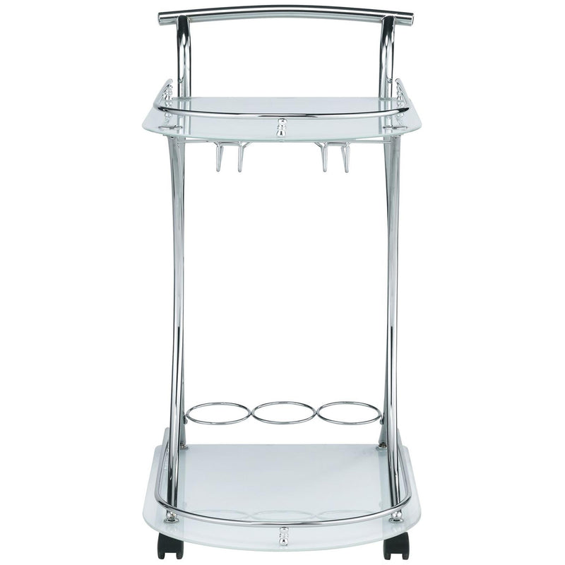  Elements International Arguila Bar Cart (White) IMAGE 3