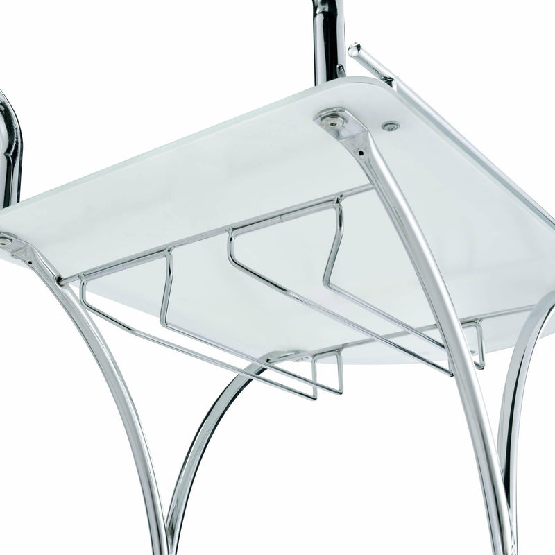  Elements International Arguila Bar Cart (White) IMAGE 6