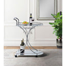  Elements International Arguila Bar Cart (White) IMAGE 8