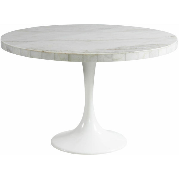 Elements International Celeste Round Dining Table in White IMAGE 1