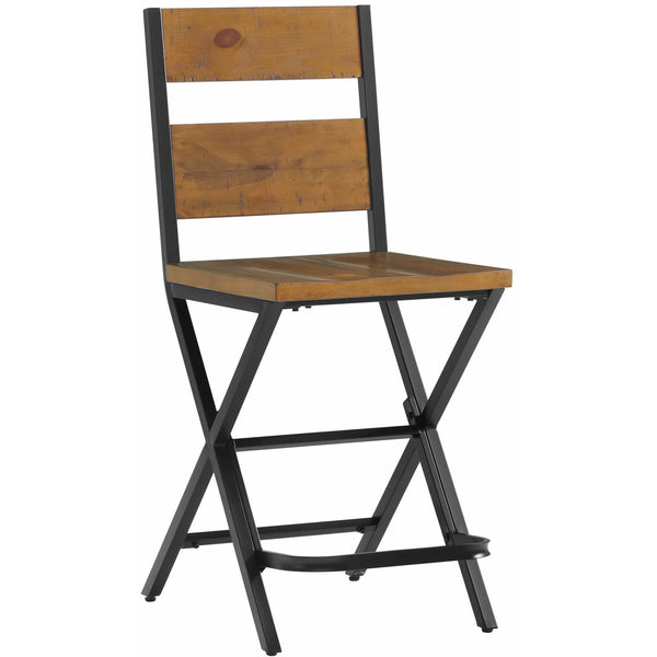  Elements International Melton Counter Side Chair in Brown IMAGE 1