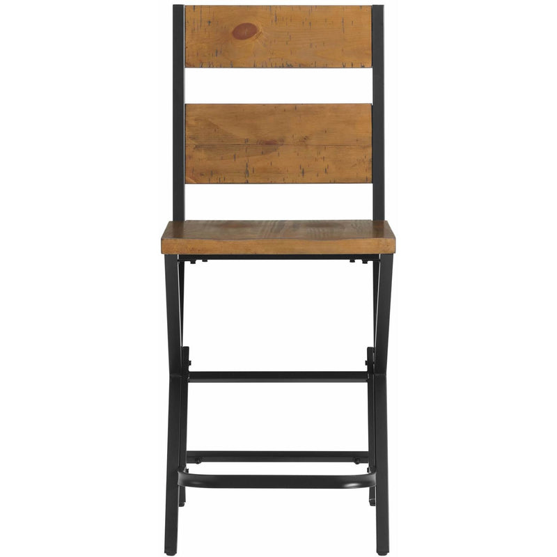  Elements International Melton Counter Side Chair in Brown IMAGE 2