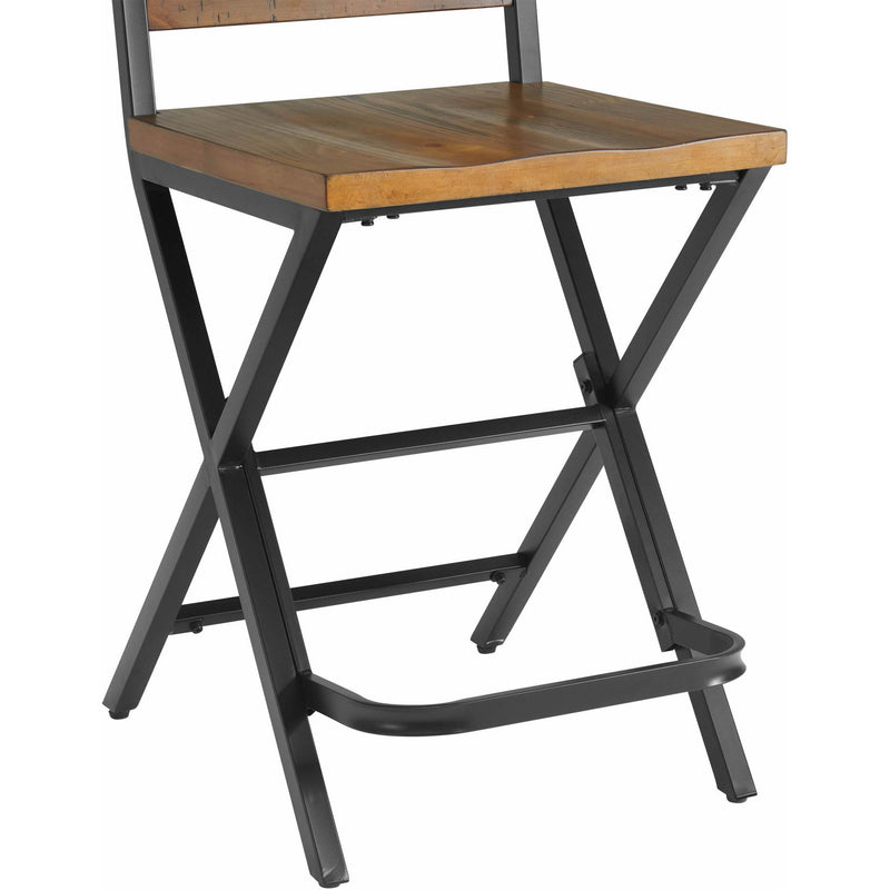  Elements International Melton Counter Side Chair in Brown IMAGE 6
