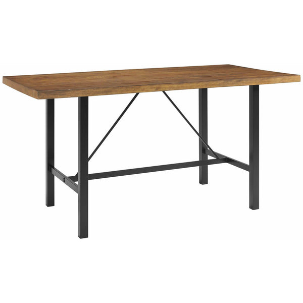  Elements International Melton Rectangular Counter Table in Brown IMAGE 1