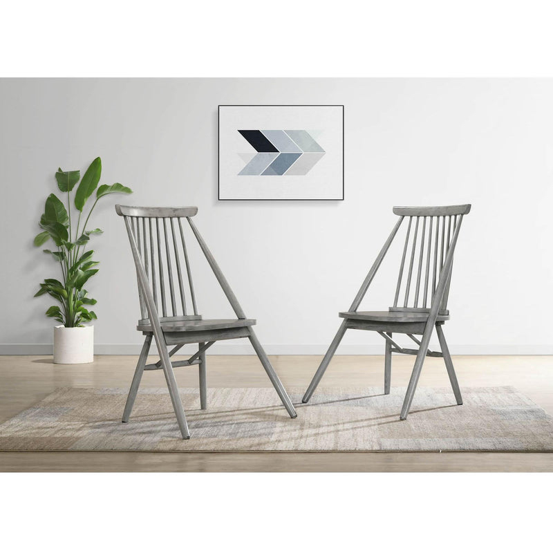  Elements International Bowen Side Chair Antique Grey IMAGE 8