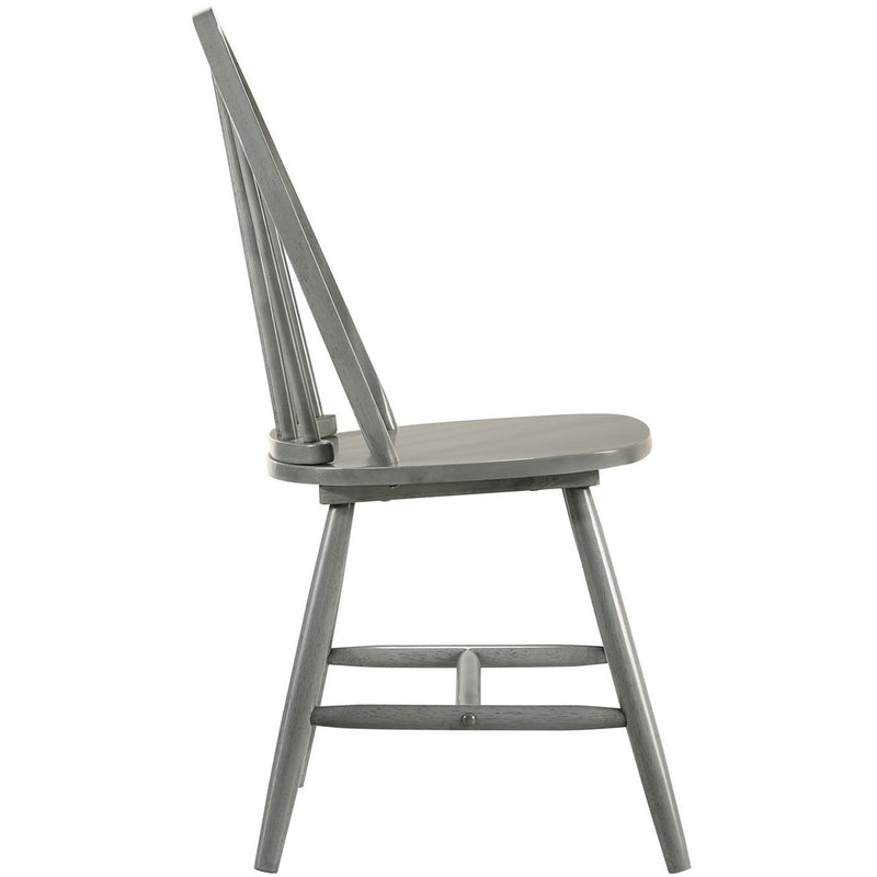  Elements International Evie Side Chair Antique Grey IMAGE 2