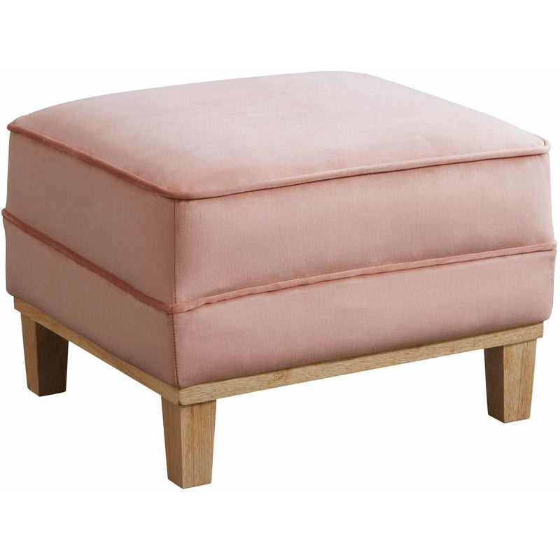  Elements International Palmer Ottoman Blond Ash Distressed Wood Royal Blush IMAGE 1