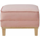  Elements International Palmer Ottoman Blond Ash Distressed Wood Royal Blush IMAGE 2