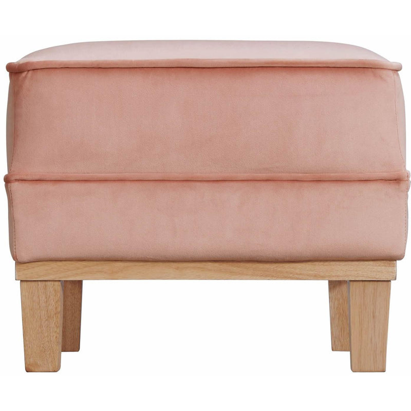  Elements International Palmer Ottoman Blond Ash Distressed Wood Royal Blush IMAGE 3