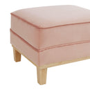  Elements International Palmer Ottoman Blond Ash Distressed Wood Royal Blush IMAGE 4