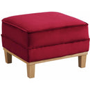  Elements International Palmer Ottoman Blond Ash Distressed Wood Royal Ruby IMAGE 1