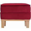  Elements International Palmer Ottoman Blond Ash Distressed Wood Royal Ruby IMAGE 3