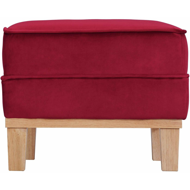  Elements International Palmer Ottoman Blond Ash Distressed Wood Royal Ruby IMAGE 3