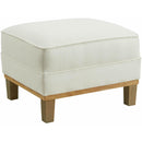  Elements International Palmer Ottoman Blond Ash Distressed Wood Garrison Cotton IMAGE 1