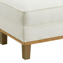  Elements International Palmer Ottoman Blond Ash Distressed Wood Garrison Cotton IMAGE 4