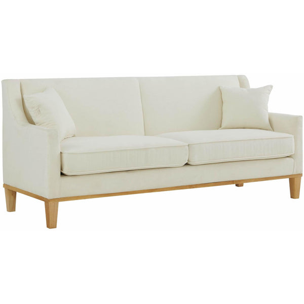  Elements International Palmer Sofa Blond Ash Distressed Wood Garrison Cotton IMAGE 1