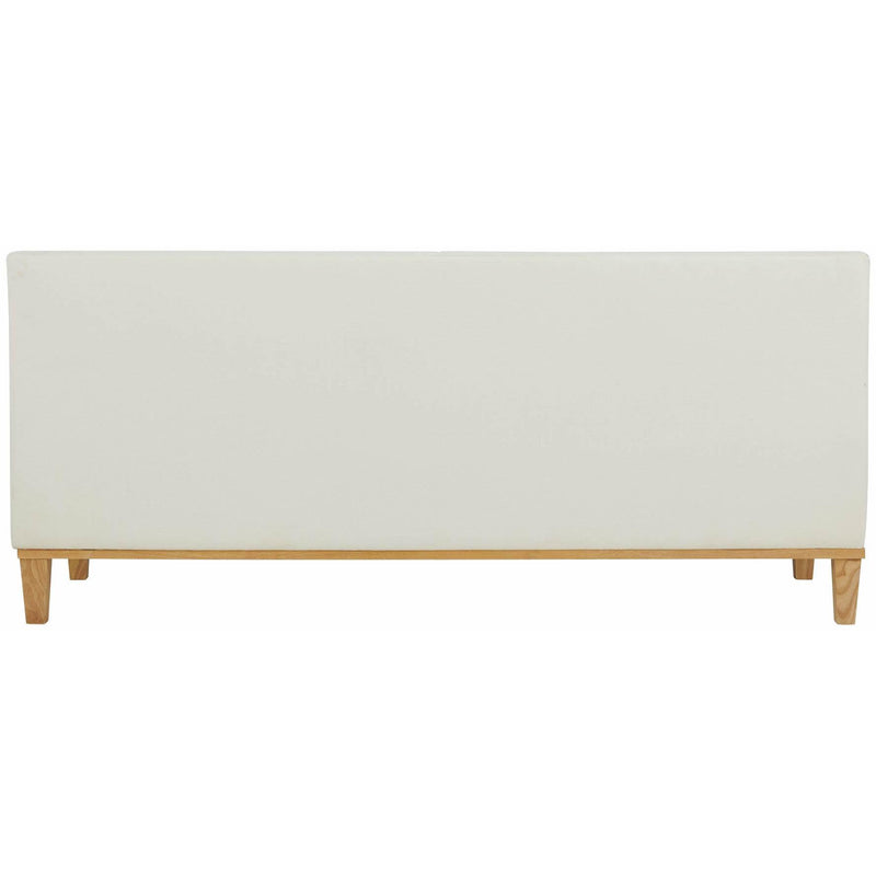  Elements International Palmer Sofa Blond Ash Distressed Wood Garrison Cotton IMAGE 4