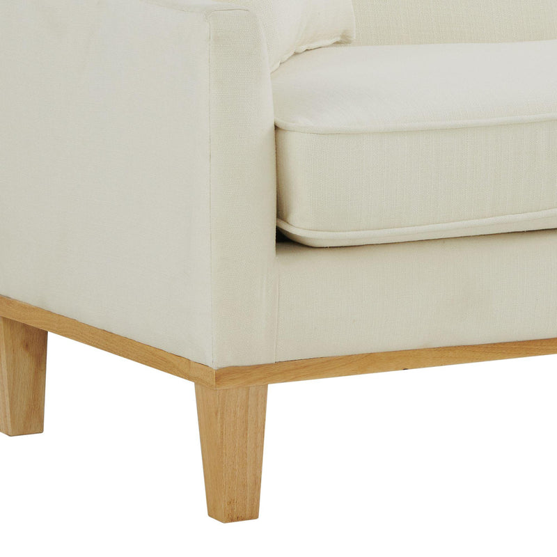 Elements International Palmer Sofa Blond Ash Distressed Wood Garrison Cotton IMAGE 6