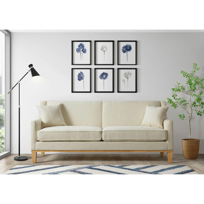  Elements International Palmer Sofa Blond Ash Distressed Wood Garrison Cotton IMAGE 7